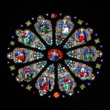 Window of church Église Saint-Sauveur